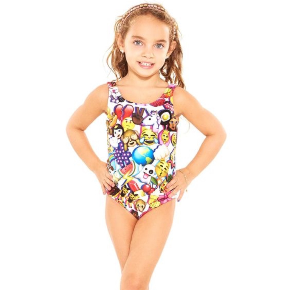 Zara Terez Girls' Emoji Swimsuit